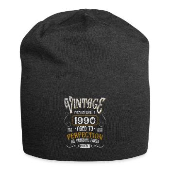 Geburtstag Jahrgang 1990 - Jersey-Beanie - Anthrazit - Vorne