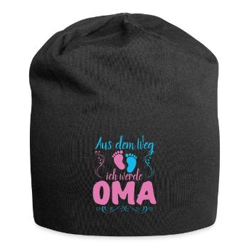 Aus dem Weg ich werde Oma - Nachwuchs Enkel - Jersey-Beanie - Schwarz - Vorne