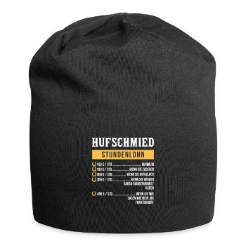 Hufschmied Schmied Amboss Hufbeschlagschmied - Jersey-Beanie - Schwarz - Vorne