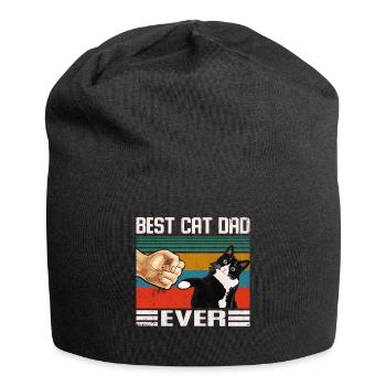 Best Cat Dad Ever Black cat best cat dad - Jersey Beanie - black - Front
