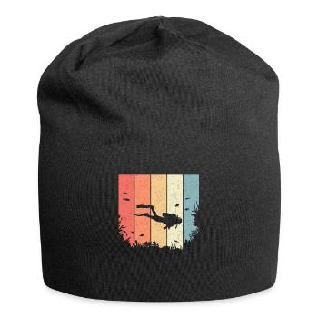 Plongeur Vintage plongée - Bonnet en jersey - noir - Devant