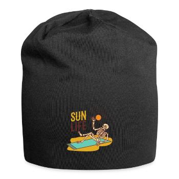 Sun Life Sun Life Life Skeleton on a Beach Towel - Jersey Beanie - black - Front