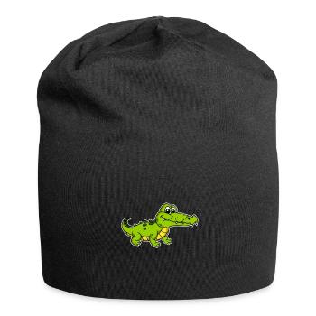 Cute Aligator Crocodile Costume Gift Idea - Jersey Beanie - black - Front
