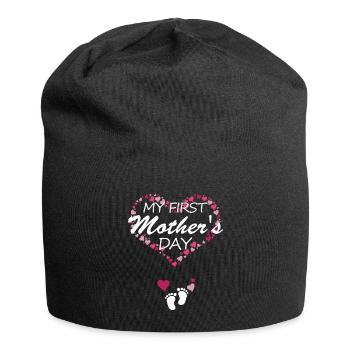 Ma première chemise de jour de mères pour la nouvelle maman qui attend t - Bonnet en jersey - noir - Devant