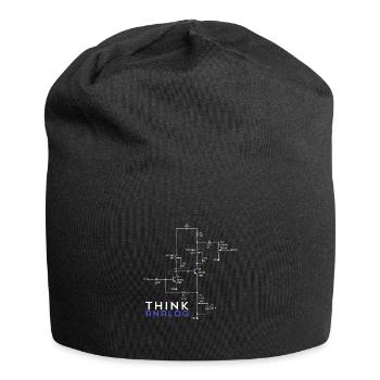 Retro denken - Jersey-Beanie - Schwarz - Vorne