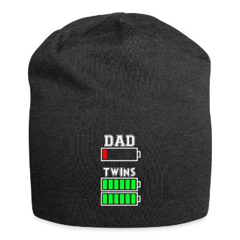 DAD TWINS - father twins - Jersey Beanie - charcoal grey - Front