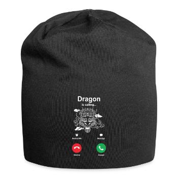 Drache - Jersey-Beanie - Schwarz - Vorne
