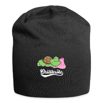 Chillkröte Schildkröte Geschenk - Jersey-Beanie - Schwarz - Vorne