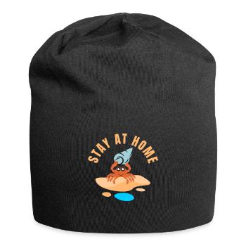 Stay At Home world champion crab hermit hermit - Jersey Beanie - black - Front
