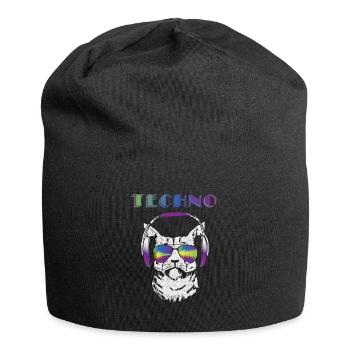 Techno - Jersey Beanie - black - Front