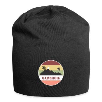 Pays et pays rétro Cambodge - Bonnet en jersey - noir - Devant