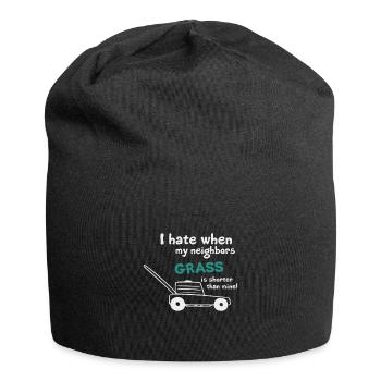 Mow the grass - Jersey Beanie - black - Front