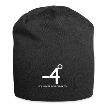Stick figure Il n'est jamais trop froid pour… - Bonnet en jersey - charbon - Devant