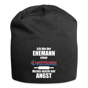Ehemann einer Ostfriesin | Spruch Ostfriesland - Jersey-Beanie - Schwarz - Vorne