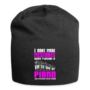 Kreativer Pianist - Kreative Pianistin - Lustig - Jersey-Beanie - Schwarz - Vorne
