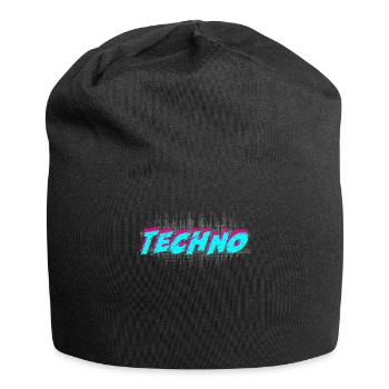 Techno - Jersey Beanie - black - Front