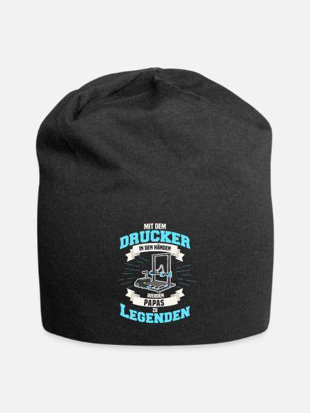 3D Druck Vater Legende Vatertag 3D Printing - Jersey-Beanie - Schwarz