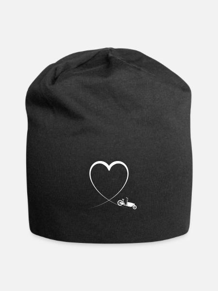 Excursion en vélo de vélo cargo cargo courrier rétro - Bonnet en jersey - noir