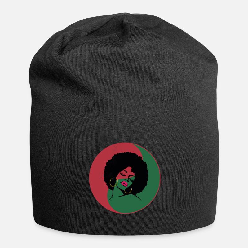 Sort historie tshirts til kvinder | Pan afrikansk - Jersey-Beanie - sort