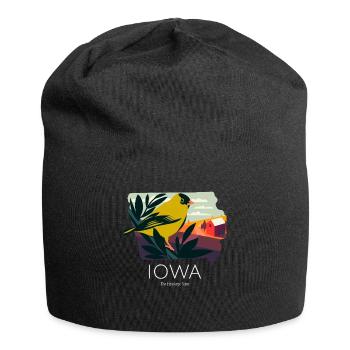 Iowa Proud State Motto Le produit Hawkeye State - Bonnet en jersey - noir - Devant