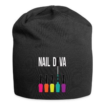 Ongles accessoires - Bonnet en jersey - noir - Devant