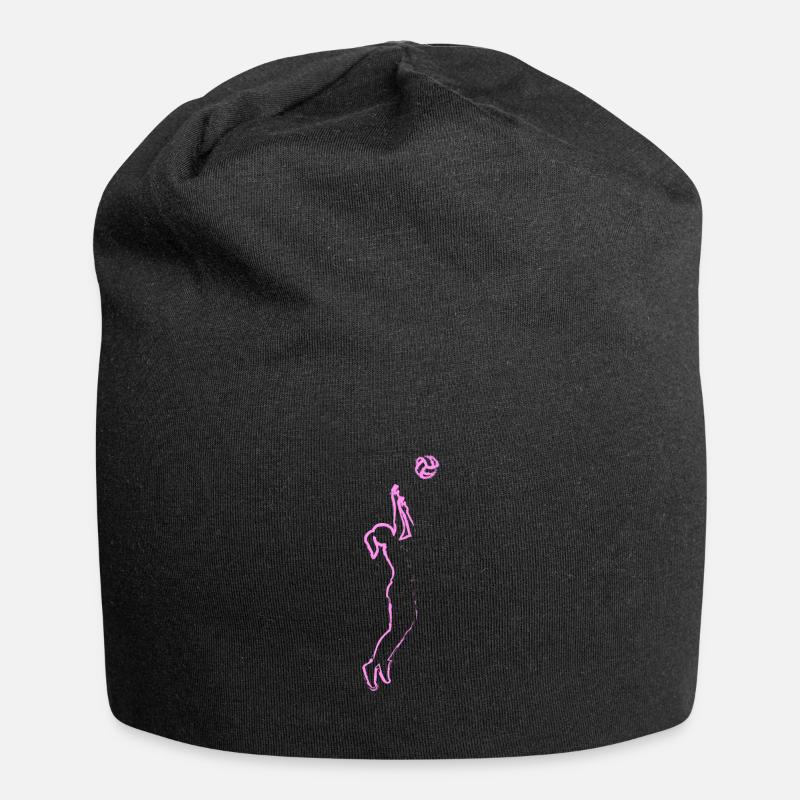 Fille de volleyball - Bonnet en jersey - noir