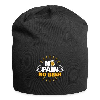 No Pain No Beer Cadeau de musculation - Bonnet en jersey - noir - Devant