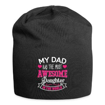 My father has the best daughter in the world - Jersey Beanie - black - Front