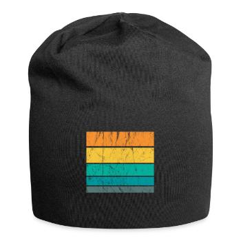 Retro Vintage Hintergrung Square Symbol - Jersey Beanie - black - Front