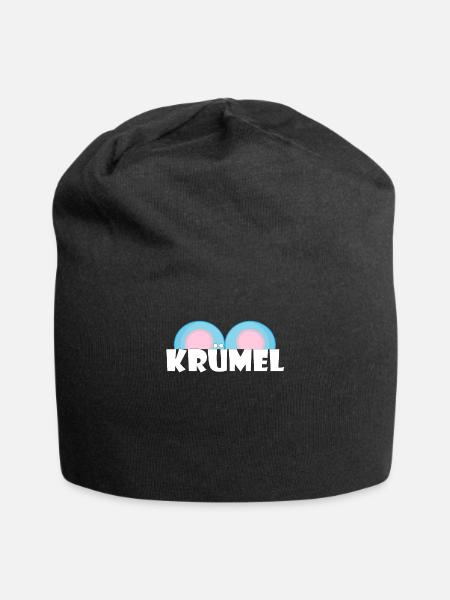 Kosename Krümel Geschenkidee - Jersey-Beanie - Schwarz