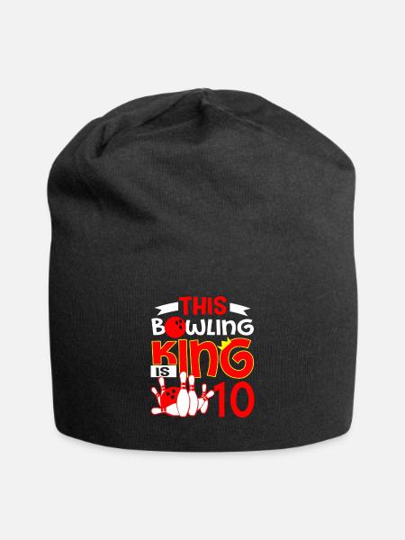 This Bowling King Is 10 Years Old - Jersey Beanie - black