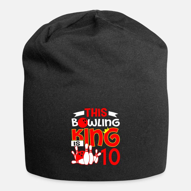 This Bowling King Is 10 Years Old - Jersey-Beanie - Schwarz