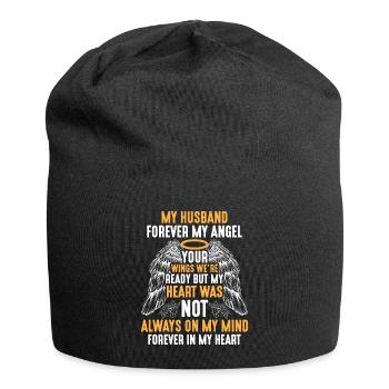 Mari ciel ange mémoire veuve mari - Bonnet en jersey - noir - Devant
