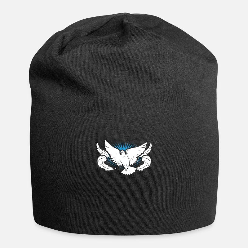 Tauben - Jersey-Beanie - Schwarz