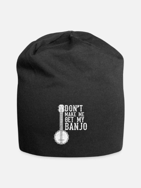 Don't Make Me Get My Banjo - Jersey Beanie - black