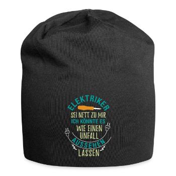 Elektriker Beruf Lustig - Jersey-Beanie - Schwarz - Vorne