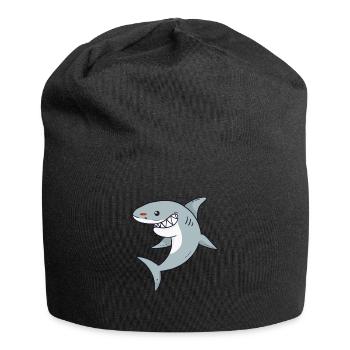 big shark cool shark lover - Jersey Beanie - black - Front