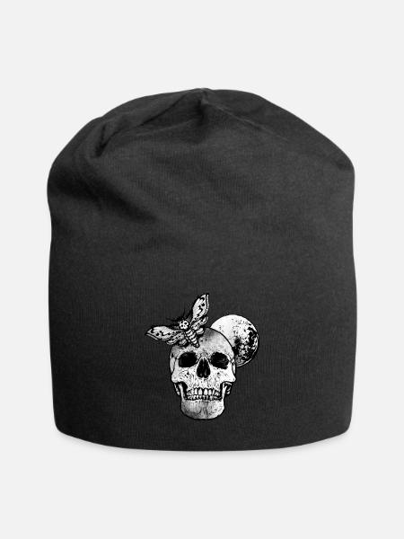 Skull Skull Skull Skirt Gothic - Jersey Beanie - black