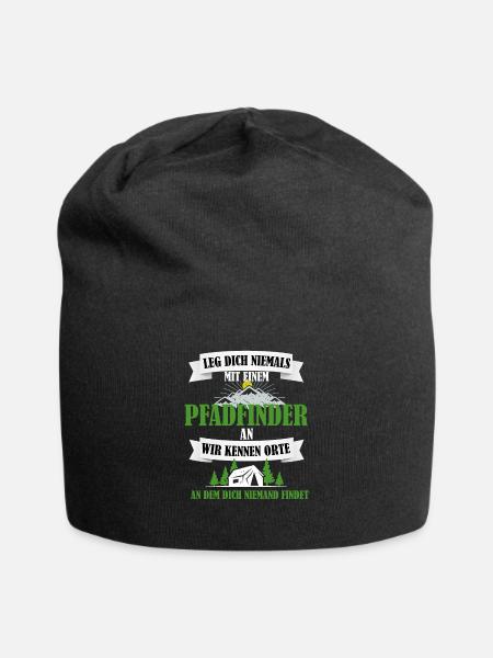 Leg Dich niemals mit einem Pfadfinder an geschenk - Jersey-Beanie - Schwarz