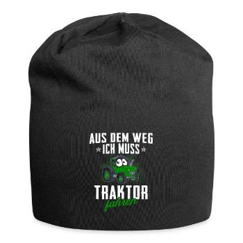 Traktor Fahren Traktoren - Jersey-Beanie - Schwarz - Vorne