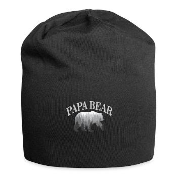 Papa Bear - Cool Father Outdoor Gift Design - Jersey Beanie - black - Front