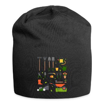 Garden tools for gardeners - Jersey Beanie - black - Front