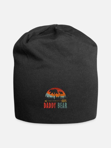 Bär-Papa - Jersey-Beanie - Schwarz