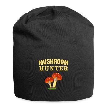 Mushroom Hunter Pils collector mushrooms forest - Jersey Beanie - black - Front