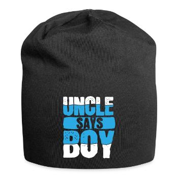 Gender Reveal Uncle - Jersey-Beanie - Schwarz - Vorne