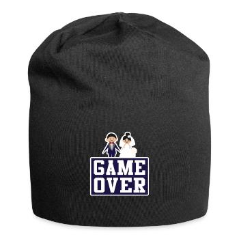 Game Over Ehemann Ehefrau Hochzeit Trauung - Jersey-Beanie - Schwarz - Vorne