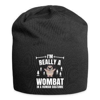 Wombat marsupial Australie cadeau - Bonnet en jersey - noir - Devant