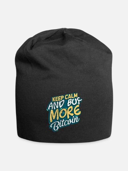 Bitcoin - Jersey-Beanie - Schwarz