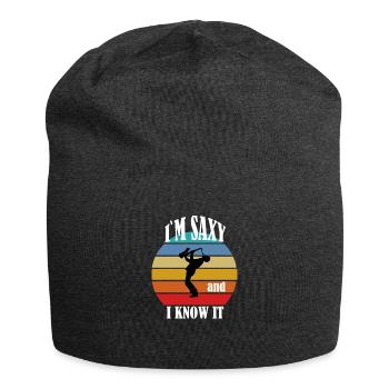 For Saxophone Player I'm Saxy And I Know It Instru - Jersey Beanie - charcoal grey - Front