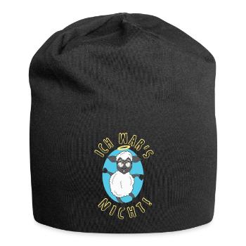 Ich Wars Nicht Schafe Verrücktes Schaf Mit Brille - Jersey-Beanie - Schwarz - Vorne